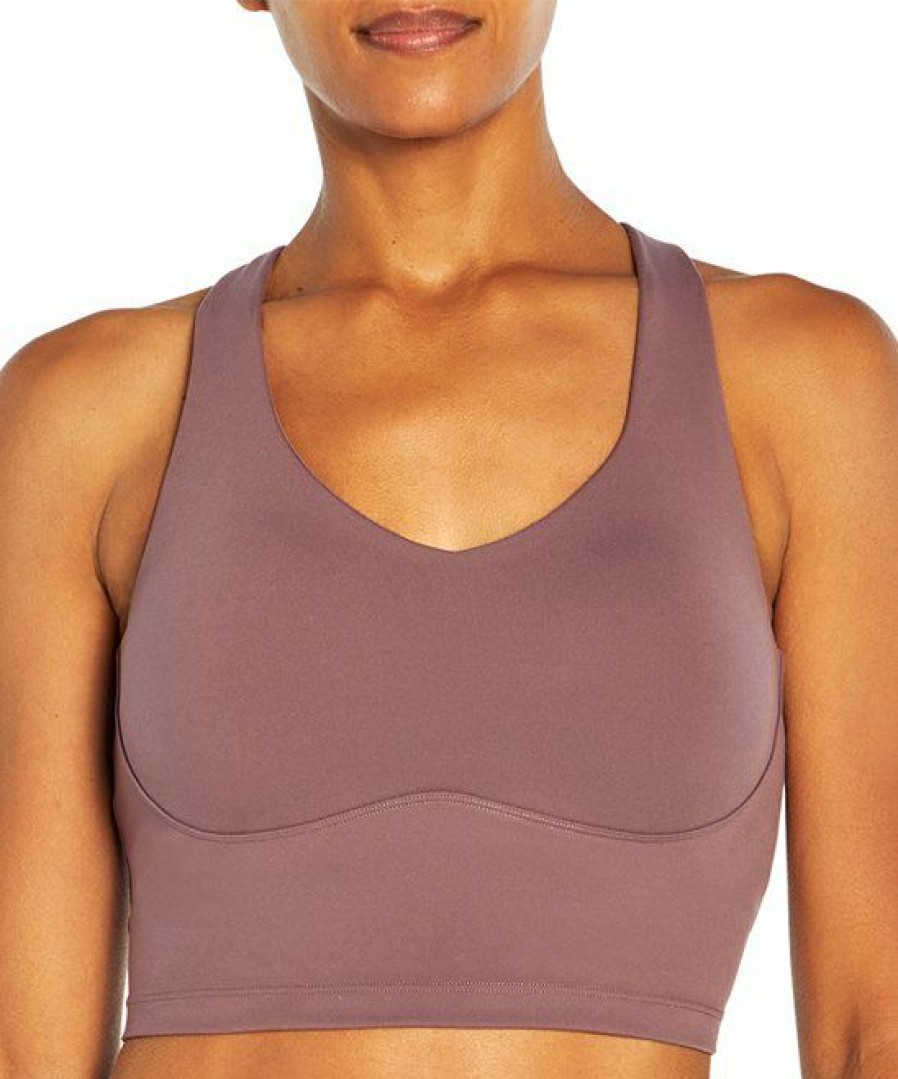 Women * | Hot Sale Jessica Simpson Flint Annika Longline Racerback Sports Bra For Women