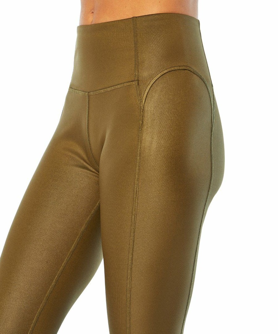 Women * | Top 10 Jessica Simpson Dark Olive Shine 27 Leggings Women