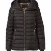 Women * | Promo Jessica Simpson Black Hooded Puffer Coat Women