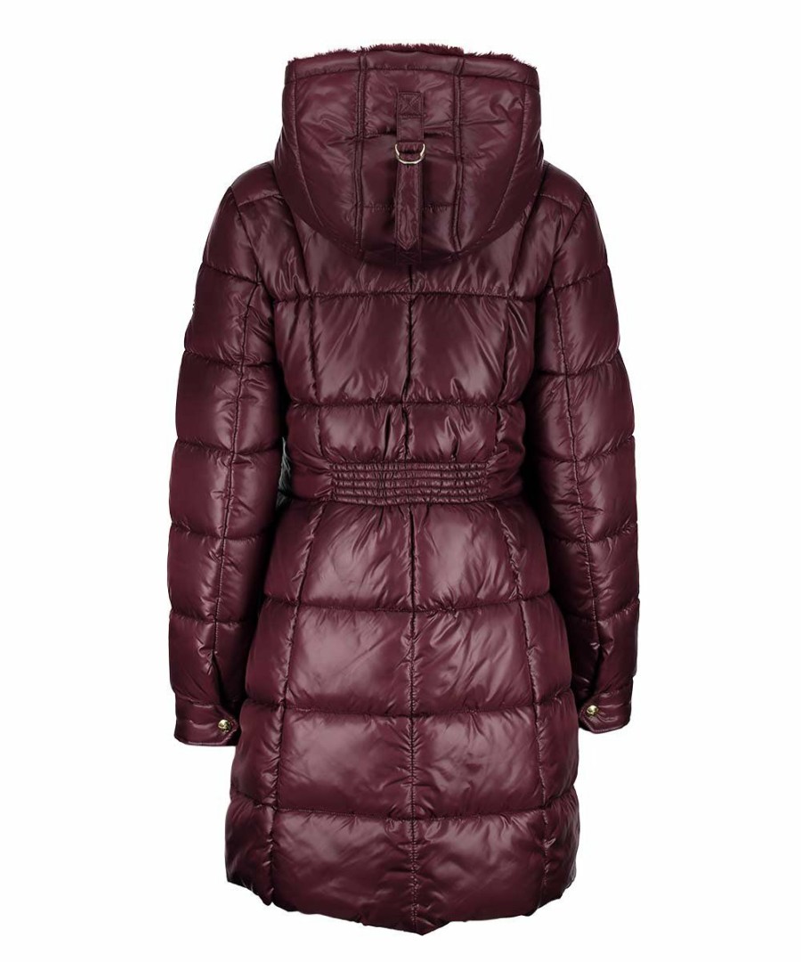 Women * | Discount Jessica Simpson Merlot Hooded Puffer Parka Women & Plus