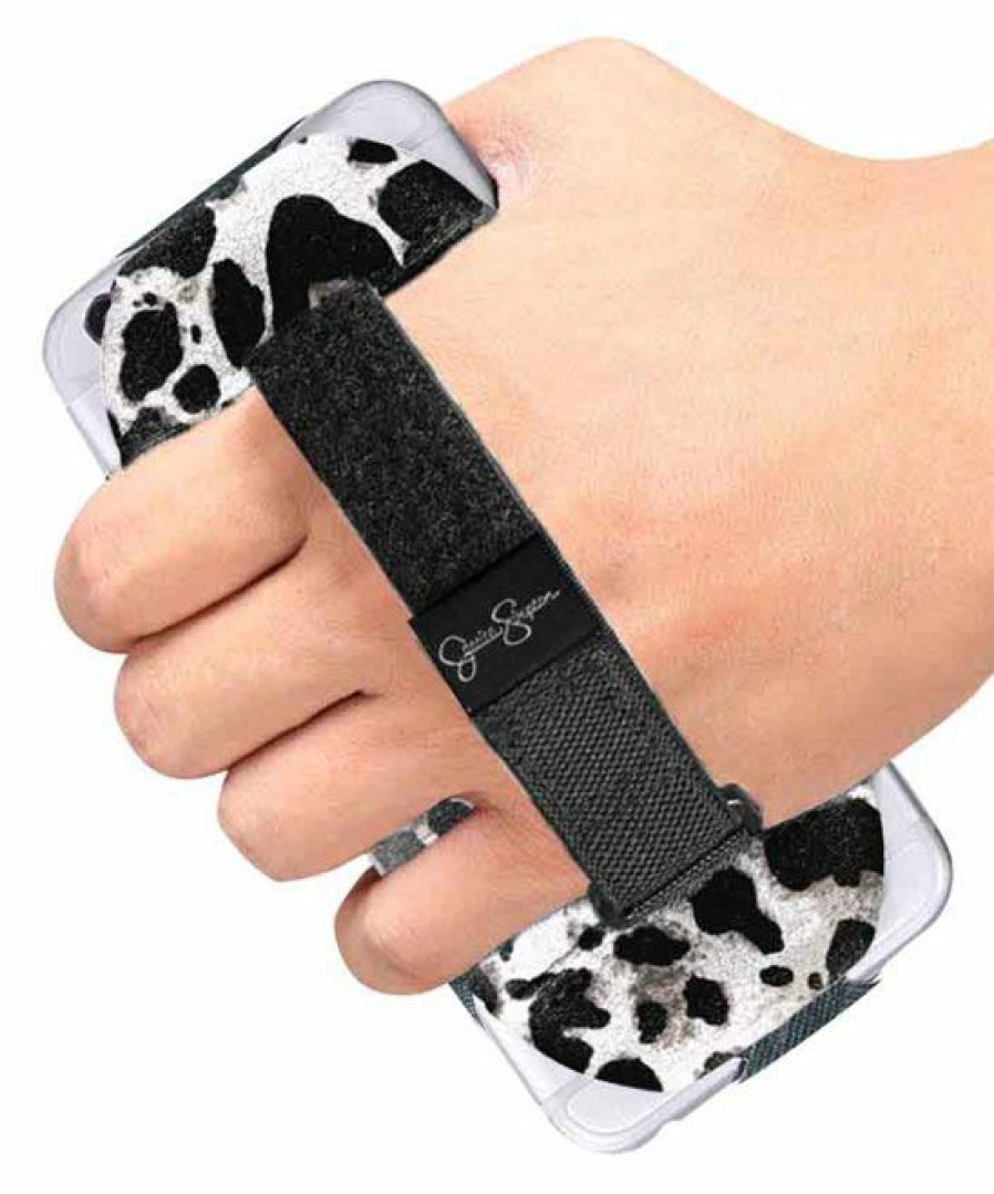 Sports & Outdoor Gear * | Deals Jessica Simpson Black & White Leopard Running Hand-Held Cell Phone Holder For Sports & Outdoor Gear