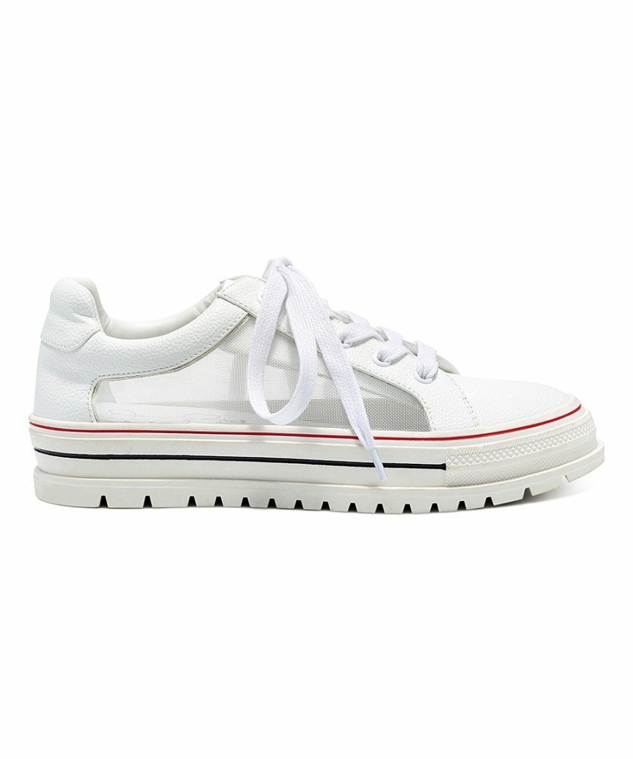 Women * | Wholesale Jessica Simpson Collection White Jayxe Leather Sneaker Women