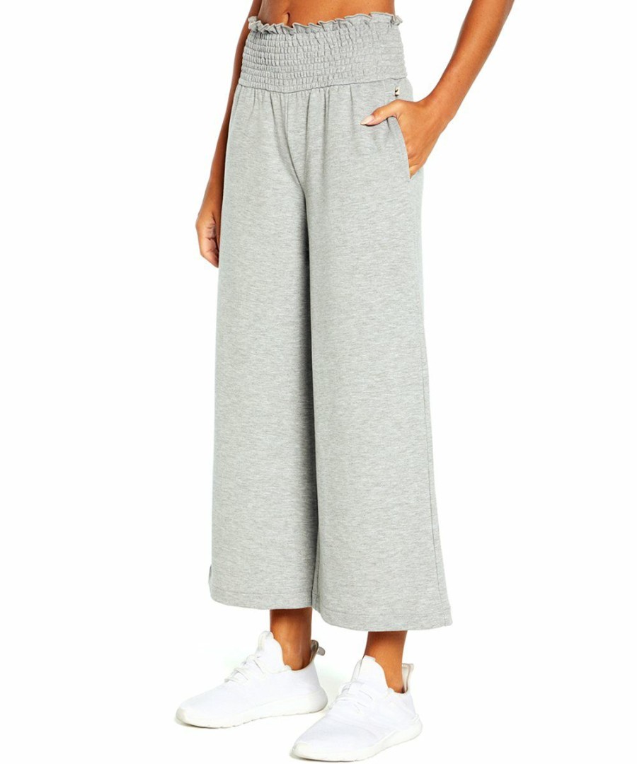 Women * | New Jessica Simpson Light Heather Gray Ruffle Mia Pants Women