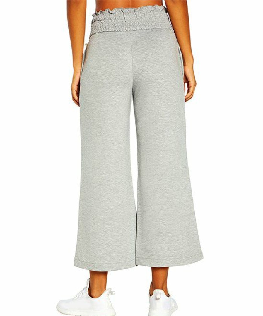 Women * | New Jessica Simpson Light Heather Gray Ruffle Mia Pants Women