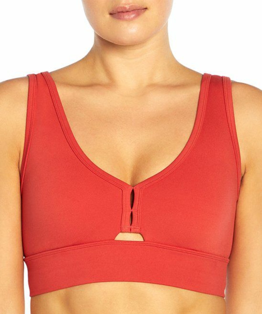 Women * | Brand New Jessica Simpson Baked Apple Mikie Wireless Sports Bra For Women