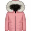 Women * | Coupon Jessica Simpson Pink Heavyweight Hooded Puffer Coat Toddler & Girls For Kids