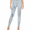 Women * | Budget Jessica Simpson Light Blue Colors Everywhere Tie-Dye Frayed-Hem Kiss Me Crop Skinny Jeans Women