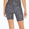 Women * | Flash Sale Jessica Simpson Black Animal-Print Tummy-Control 7" Bike Shorts Women