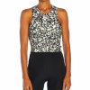 Women * | Brand New Jessica Simpson Black Wild Cat Kimber Crop Racerback Tank Women