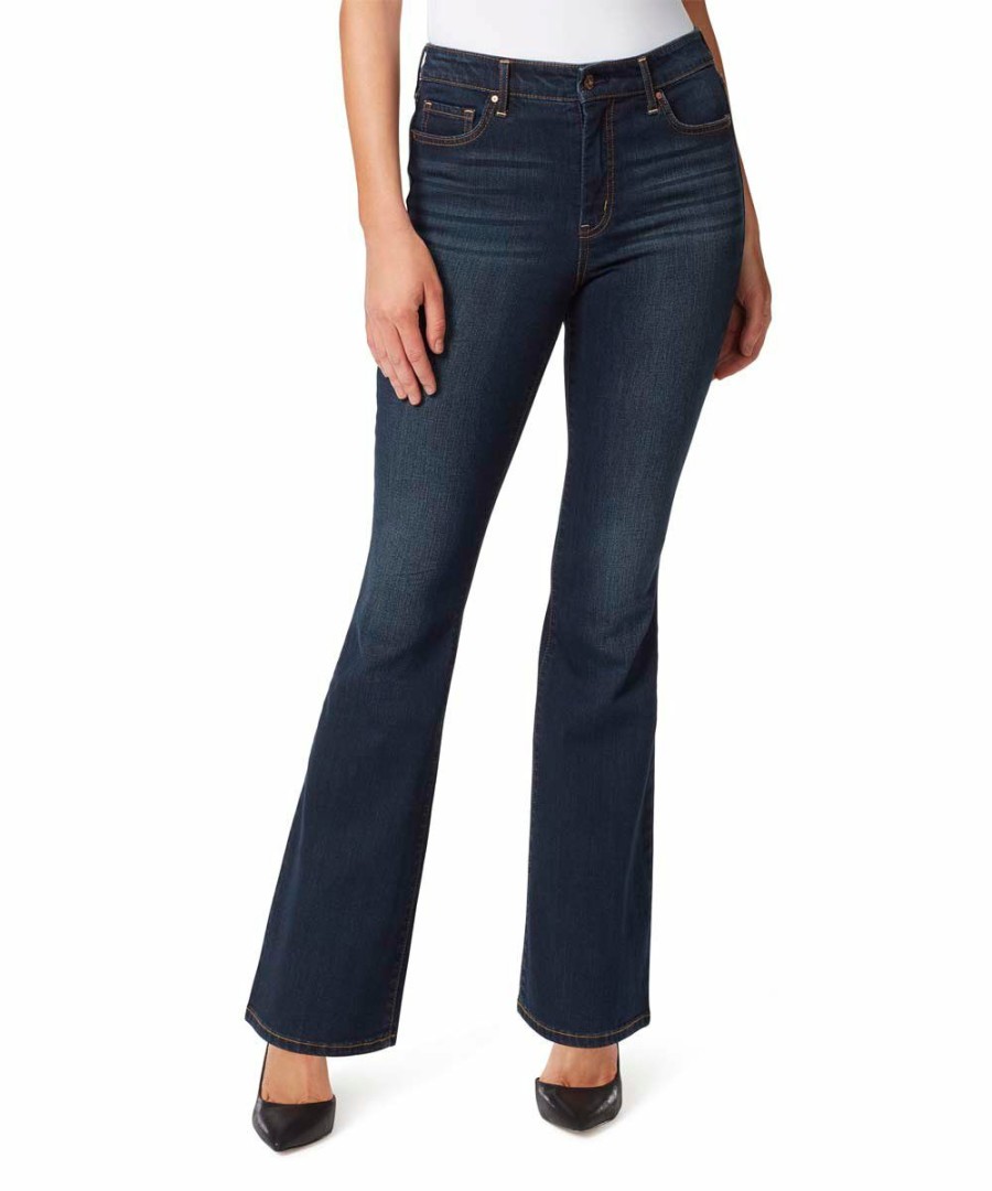 Women * | Wholesale Jessica Simpson Navy Pocket Adored Flare Jeans Women