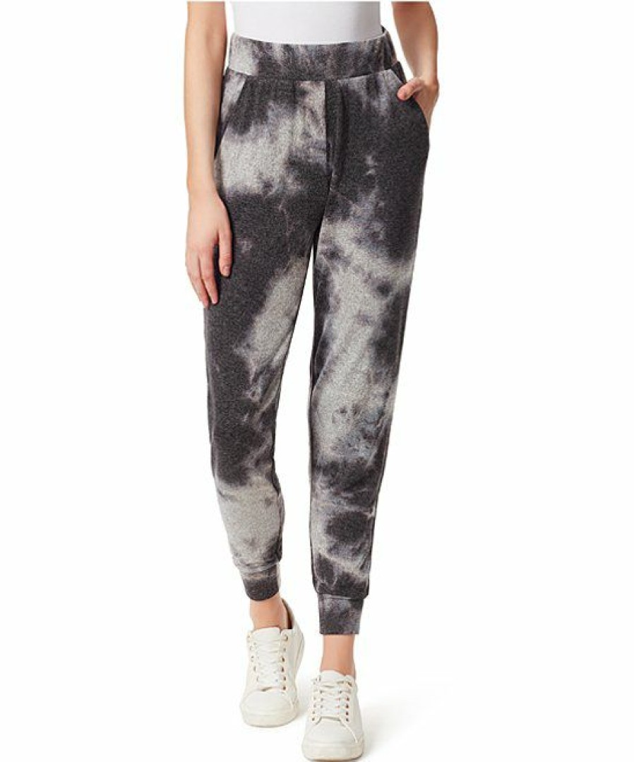 Women * | Budget Jessica Simpson Black Tie-Dye Riya Sweatpants Women