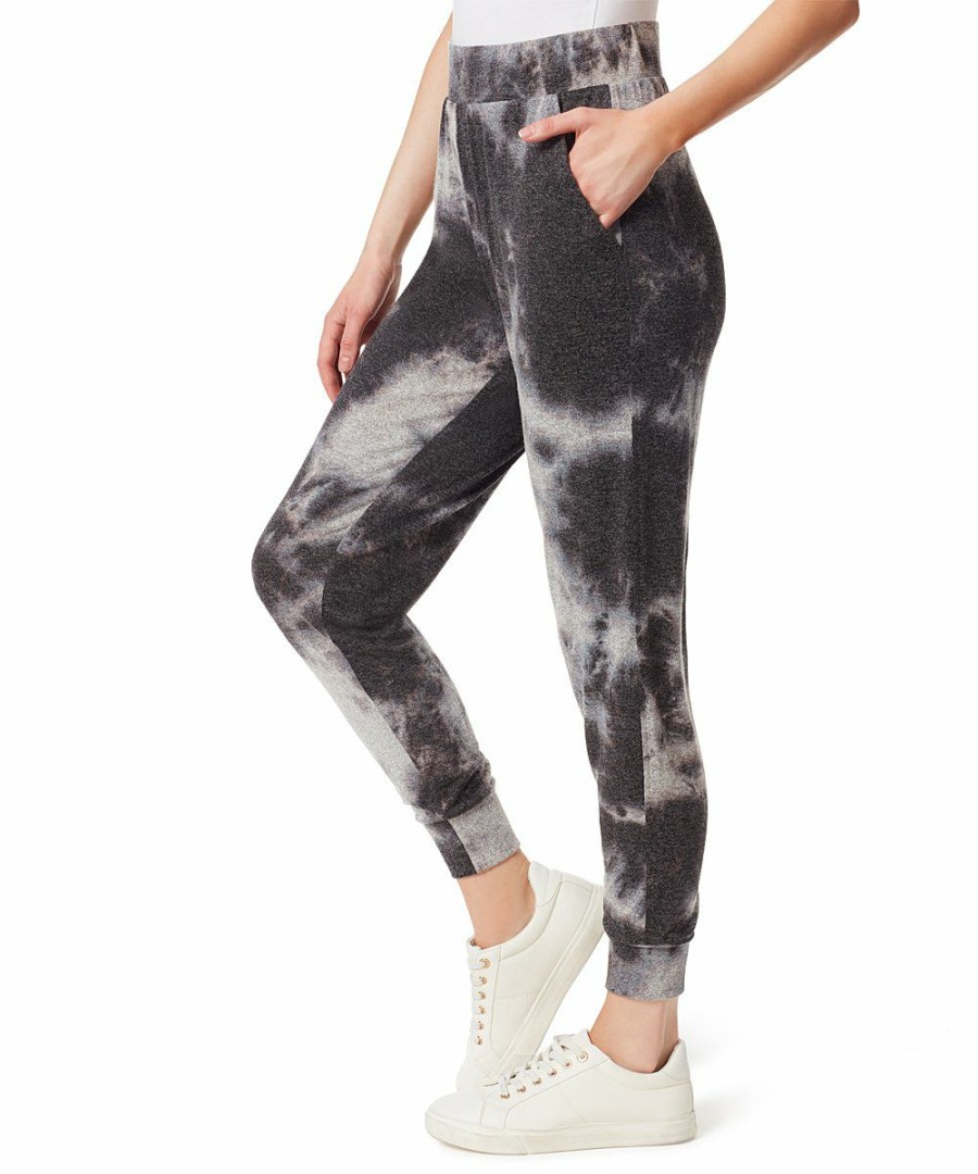 Women * | Budget Jessica Simpson Black Tie-Dye Riya Sweatpants Women