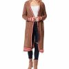 Women * | Discount Jessica Simpson Arabian Spice Stripe Ribbed Brielle Longline Cardigan Plus For Women