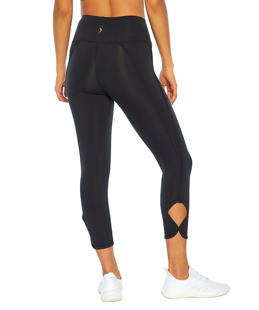 Women * | Wholesale Jessica Simpson Black Aiden 22" Capri Leggings Women