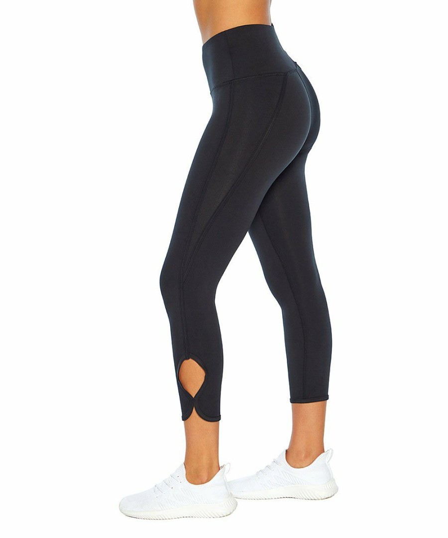 Women * | Wholesale Jessica Simpson Black Aiden 22" Capri Leggings Women