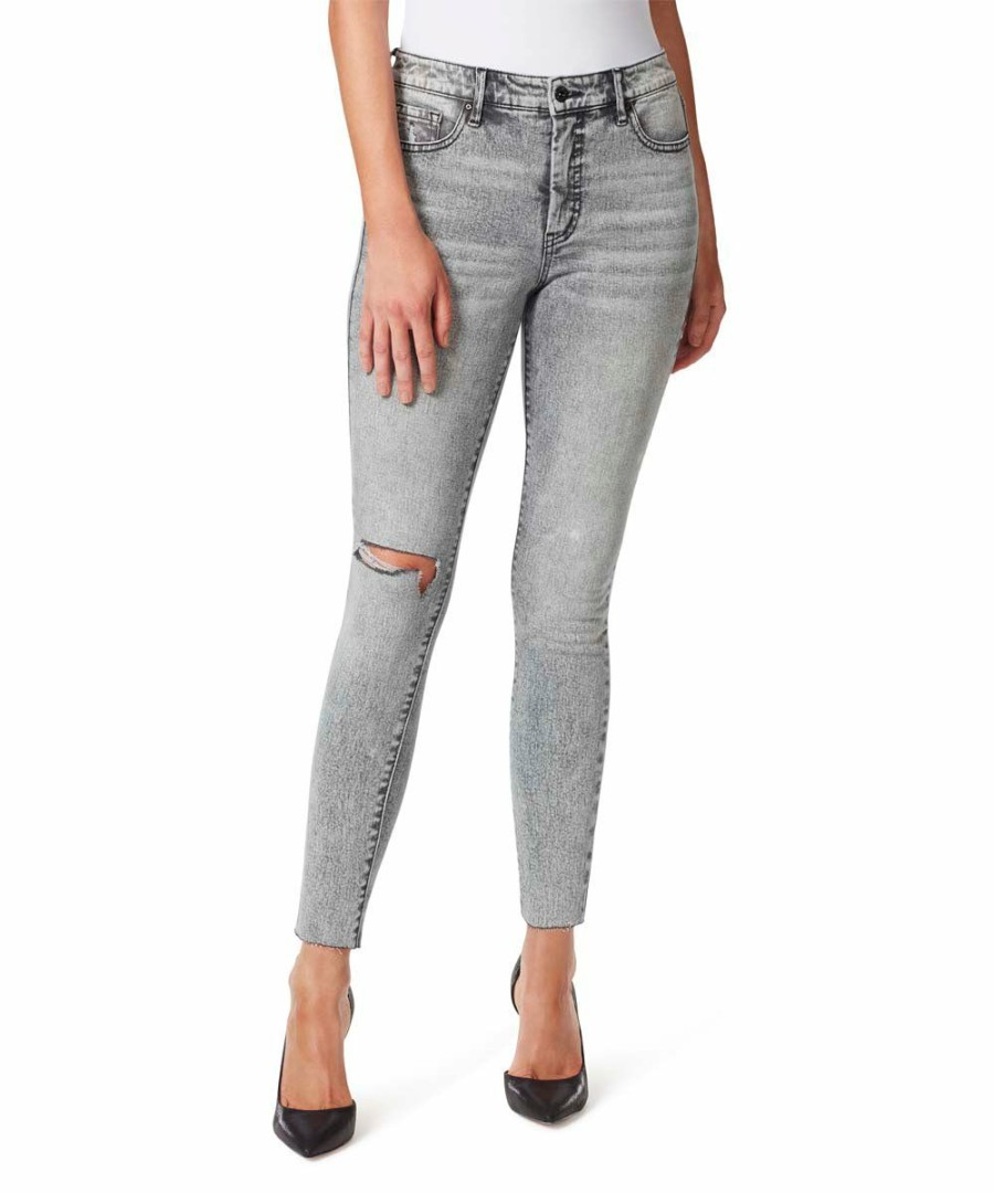 Women * | Hot Sale Jessica Simpson Gray Super Fun Adored High-Rise Skinny Jeans Women