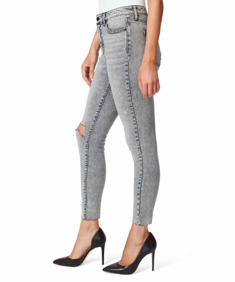 Women * | Hot Sale Jessica Simpson Gray Super Fun Adored High-Rise Skinny Jeans Women