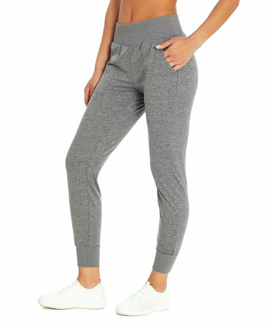 Women * | Outlet Jessica Simpson 27" Heather Charcoal Jodie Pocket Joggers Women