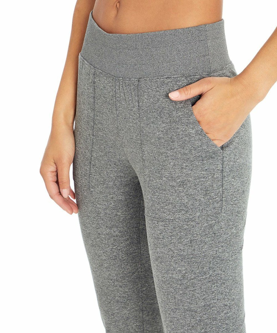 Women * | Outlet Jessica Simpson 27" Heather Charcoal Jodie Pocket Joggers Women