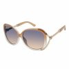 Women * | Flash Sale Jessica Simpson Goldtone & Crystal Oversize Sunglasses For Women