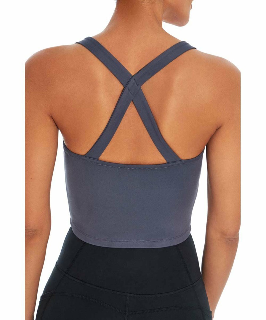 Women * | Deals Jessica Simpson Blue Crisscross Lora Tank Women