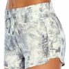 Women * | Best Reviews Of Jessica Simpson Black & White Tie-Dye Cory 3" Dolphin-Hem Drawstring Shorts Women