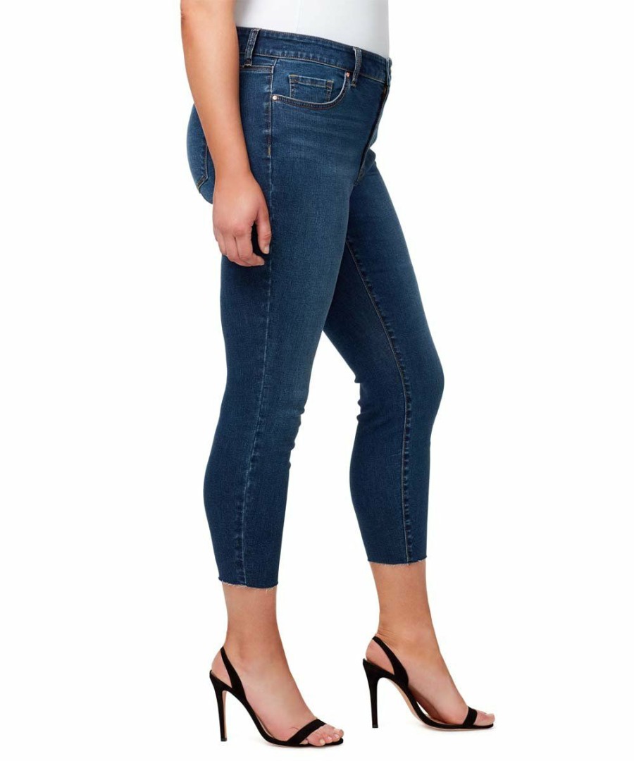 Women * | Brand New Jessica Simpson Dark Wash Adored Skinny Crop Jeans Women