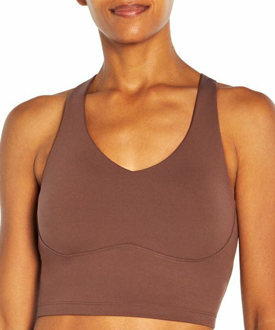 Women * | Hot Sale Jessica Simpson Mulberry Annika Longline Racerback Sports Bra For Women