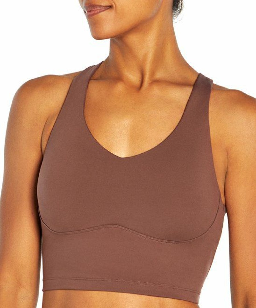 Women * | Hot Sale Jessica Simpson Mulberry Annika Longline Racerback Sports Bra For Women