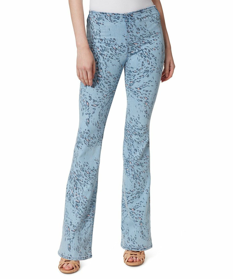 Women * | New Jessica Simpson Whirling Cheetah Pull-On Flare Jeans Women