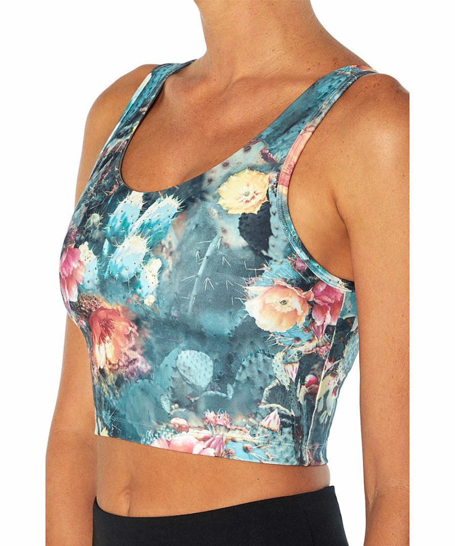 Women * | Deals Jessica Simpson Peach Nectar Cactus Floral Vivi Longline Bra For Women