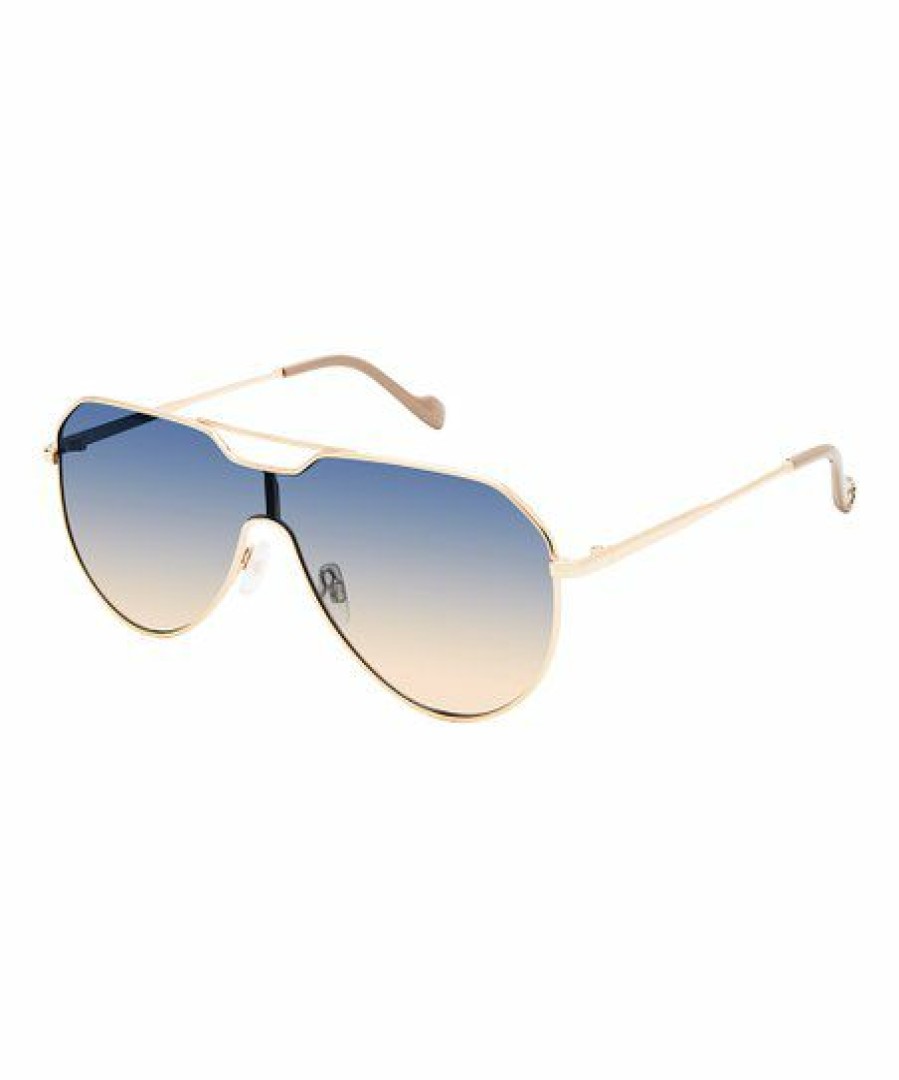 Women * | Coupon Jessica Simpson Goldtone & Tortoise Modified Aviator Sunglasses For Women