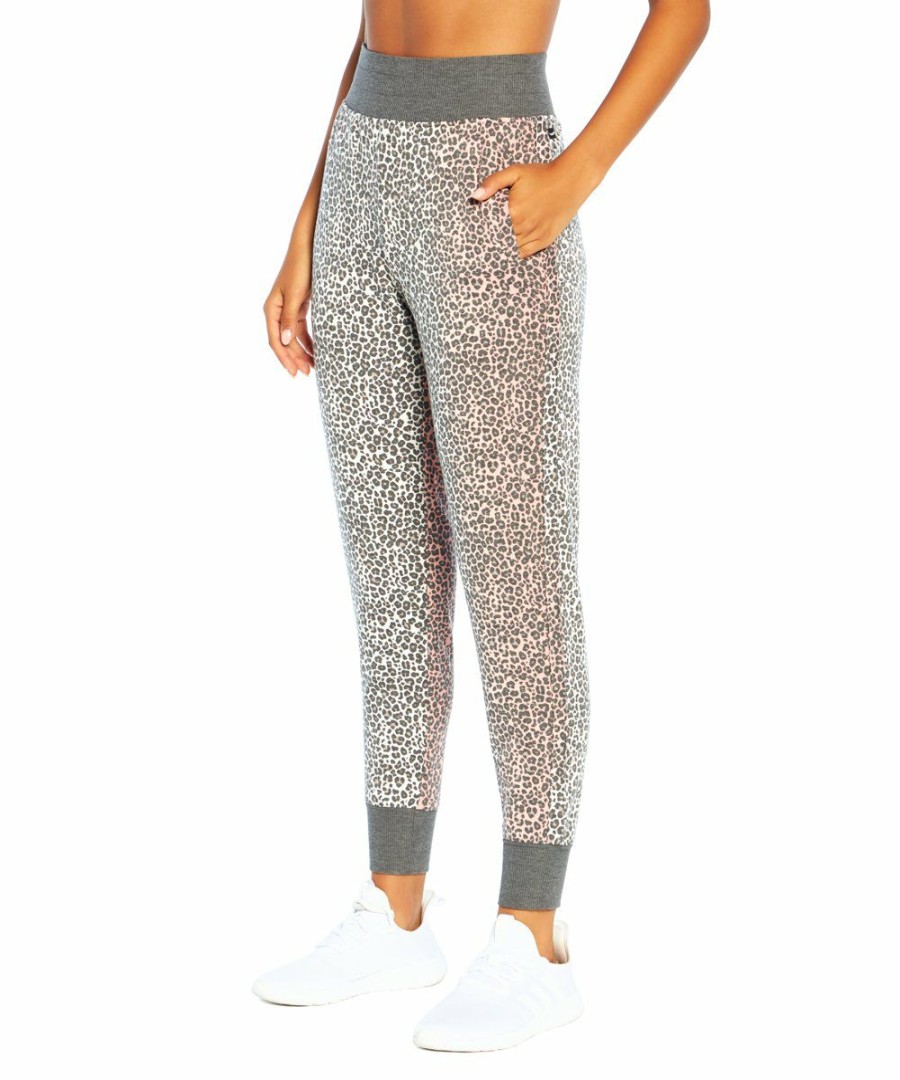 Women * | Top 10 Jessica Simpson Rosette & Gray Cheetah Ombre Tanya Joggers Women