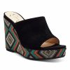 Women * | Best Pirce Jessica Simpson Black Geometric Shantell Wedge Sandal Women