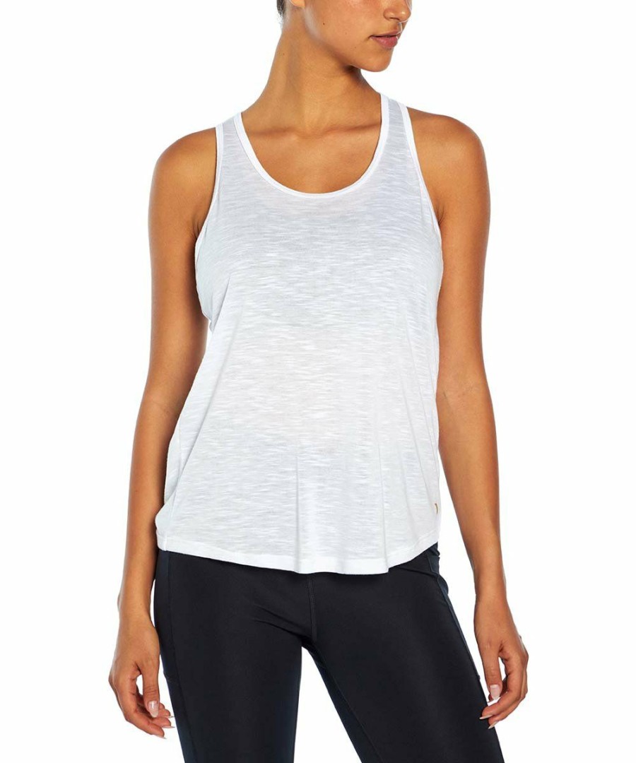 Women * | Cheap Jessica Simpson White Stella Racerback Tank Women