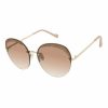 Women * | Promo Jessica Simpson Goldtone & Amber Round Sunglasses For Women