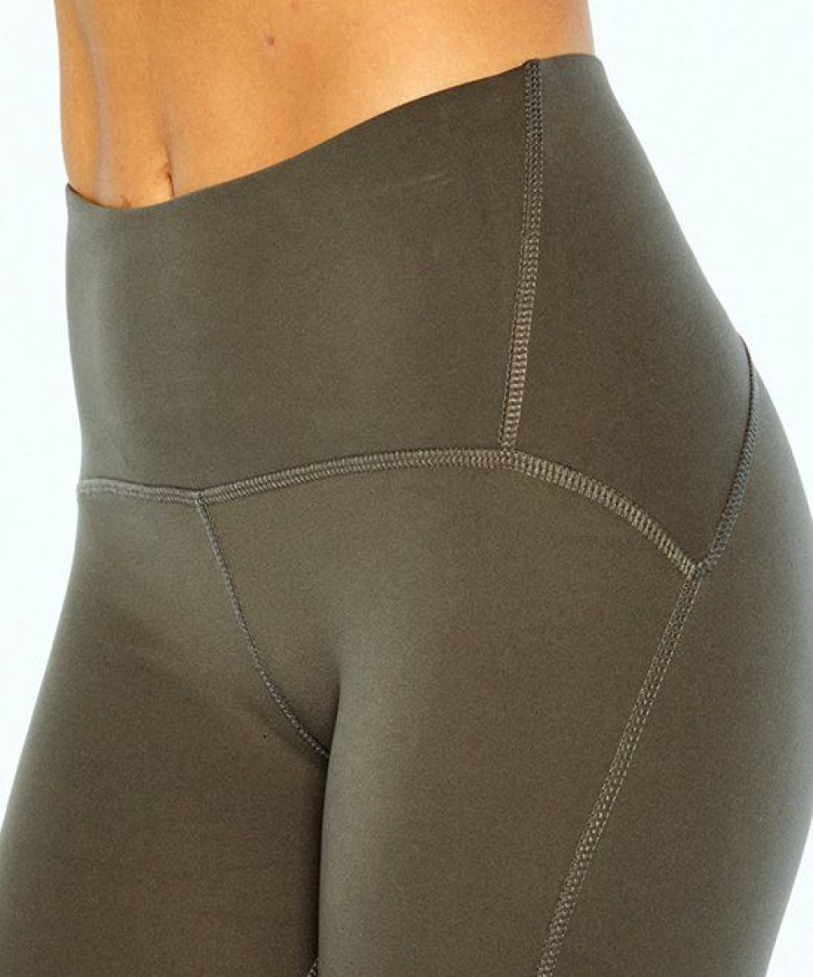 Women * | Hot Sale Jessica Simpson Gunmetal Encore Capri Leggings Women