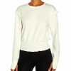 Women * | Flash Sale Jessica Simpson Egret Eloise Ruffle Crewneck Top Women