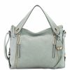 Women * | Budget Jessica Simpson Iceberg Green Zip-Accent Roxanne Satchel For Women