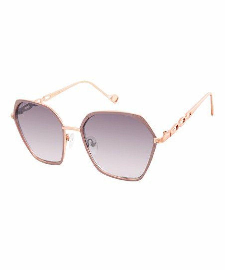 Women * | Outlet Jessica Simpson Rose Goldtone & Rose Oversize Sunglasses For Women