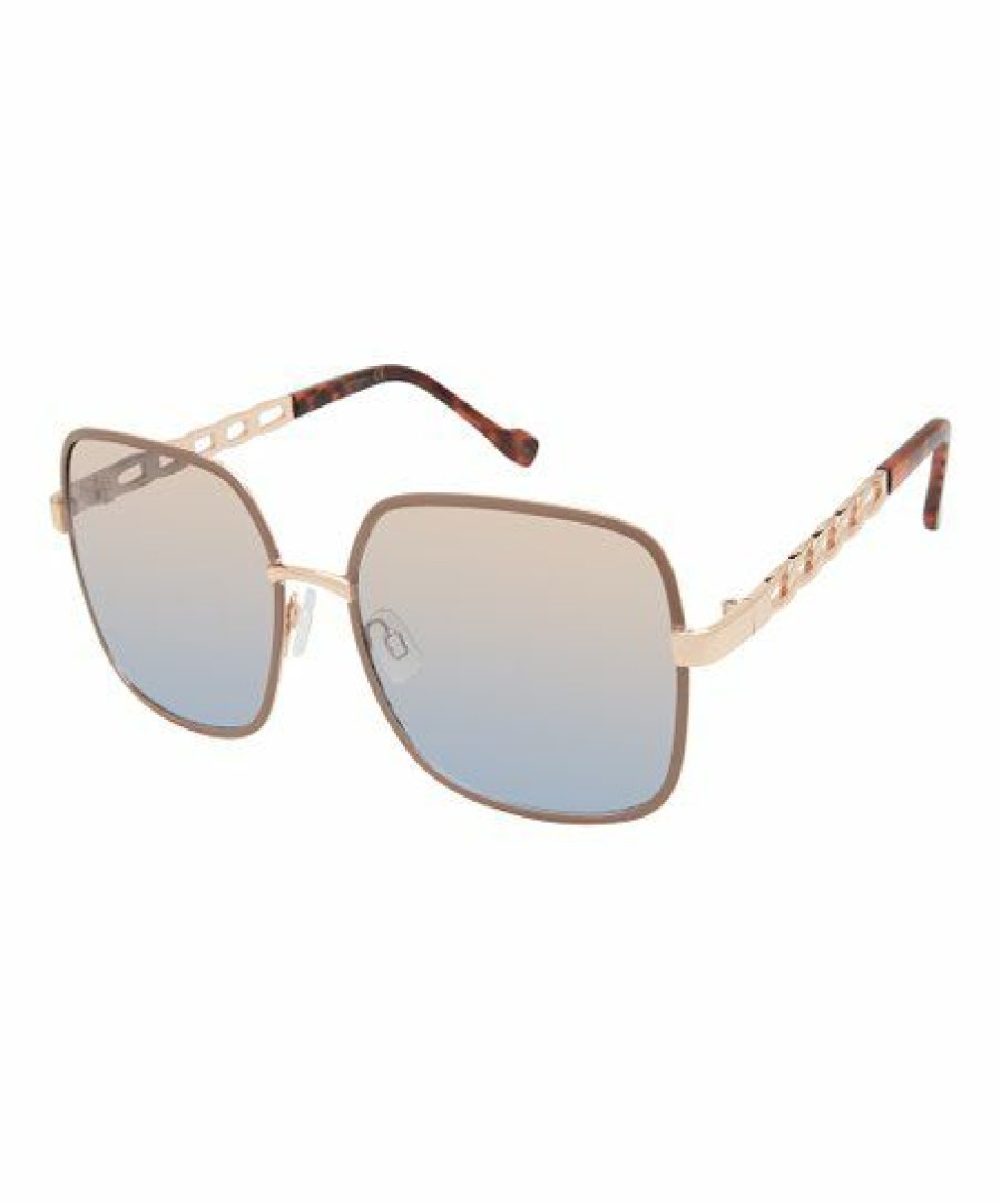 Women * | Deals Jessica Simpson Rose Goldtone & Tortoise Square Sunglasses For Women