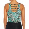 Women * | Discount Jessica Simpson Ice Green & Black Cheetah Dani Crop Tank Women