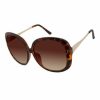 Women * | Brand New Jessica Simpson Tortoise & Amber Fade Oversize Sunglasses For Women