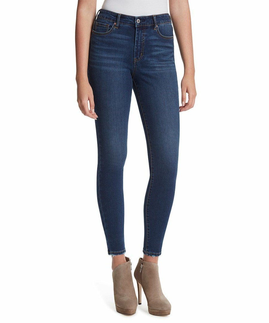 Women * | Promo Jessica Simpson Dark Denim Mia Five-Pocket Adored High-Waist Skinny Jeans Women