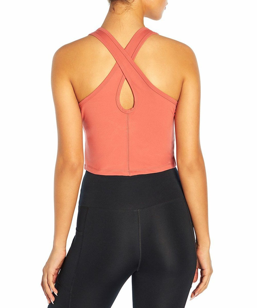 Women * | Coupon Jessica Simpson Dusty Cedar Crossover-Back Honey Scoop Neck Tank Women