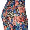 Women * | Outlet Jessica Simpson Coral & Blue Floral Leopard Tummy-Control Pocket 22" Leggings Women