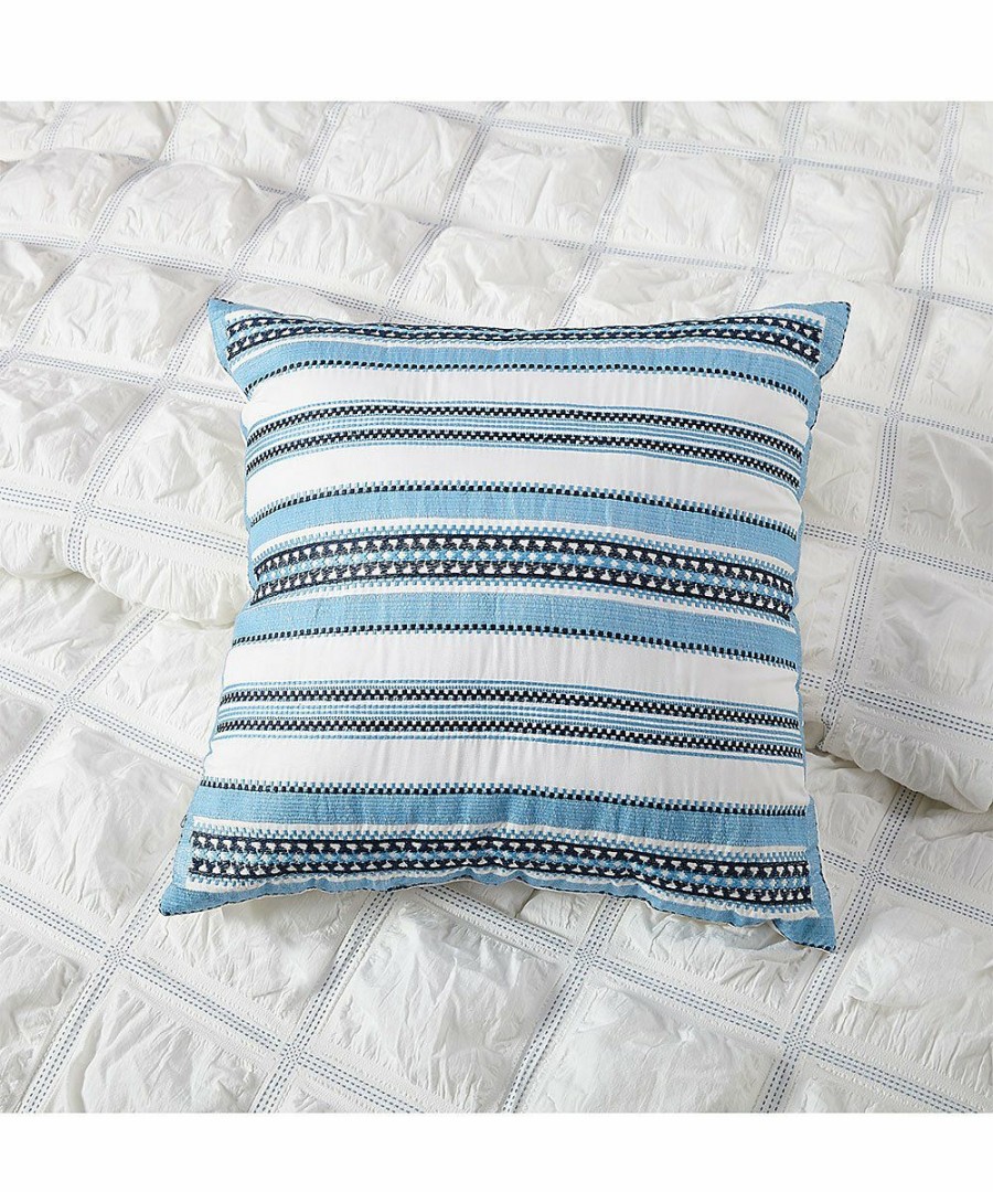 Home & Garden * | Best Pirce Jessica Simpson White & Blue Mykonos Four-Piece Comforter Set For Home & Garden