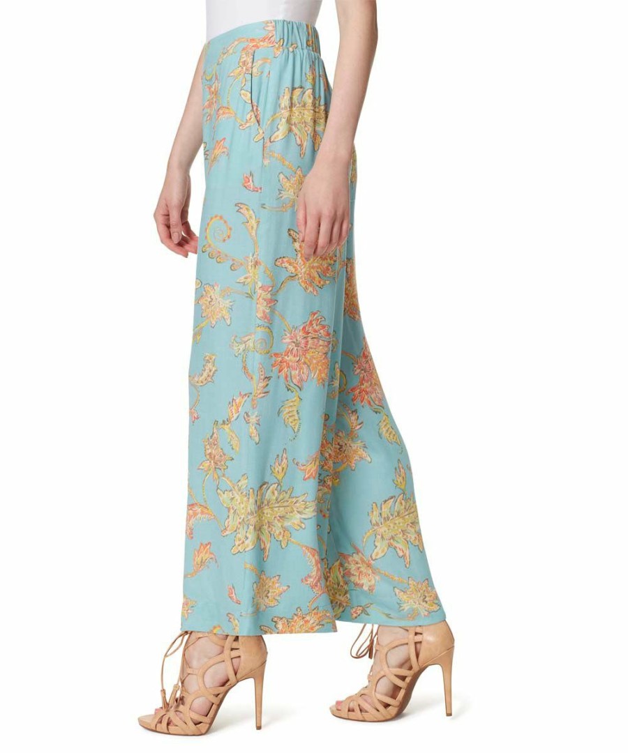 Women * | Hot Sale Jessica Simpson Paisley Grove Marine Blue Julie Palazzo Pants Women