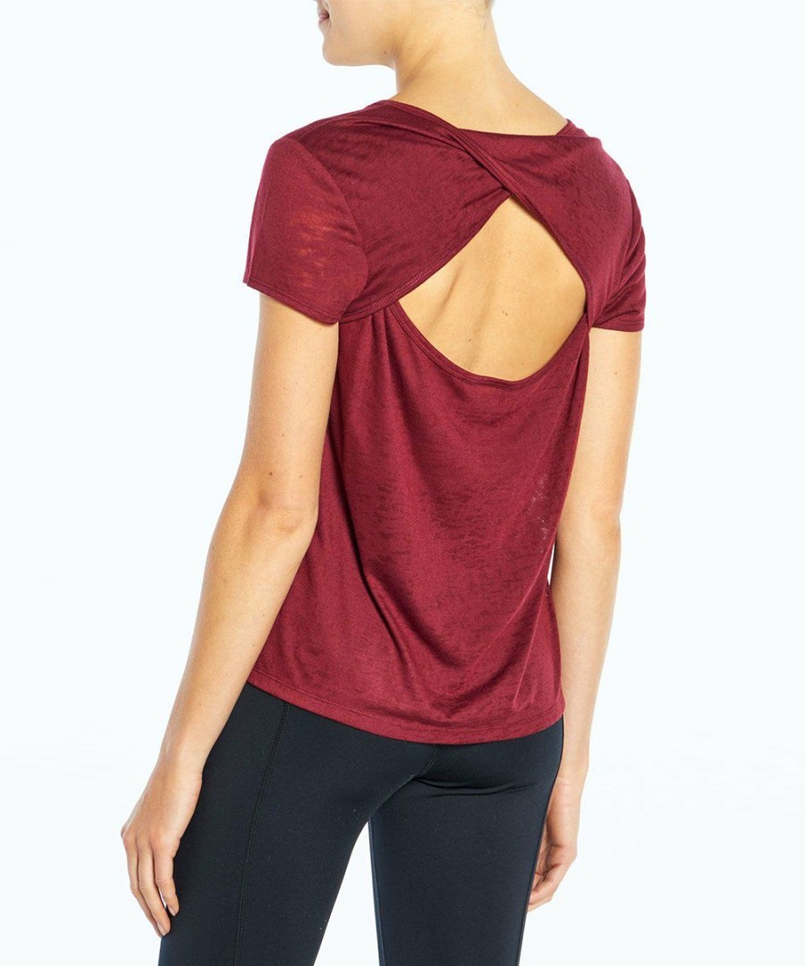 Women * | Flash Sale Jessica Simpson Zinfandel Twist Cutout-Back Jamie Scoop Neck Tee Women