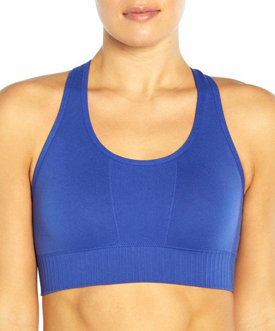 Women * | Flash Sale Jessica Simpson Deep Ultramarine Kimmy Wireless Sports Bra For Women